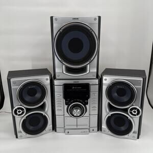 SONY Compact 3 Disc Changer MHC-GX555 CD/ Tape Player FM/AM W/ Speakers TESTED